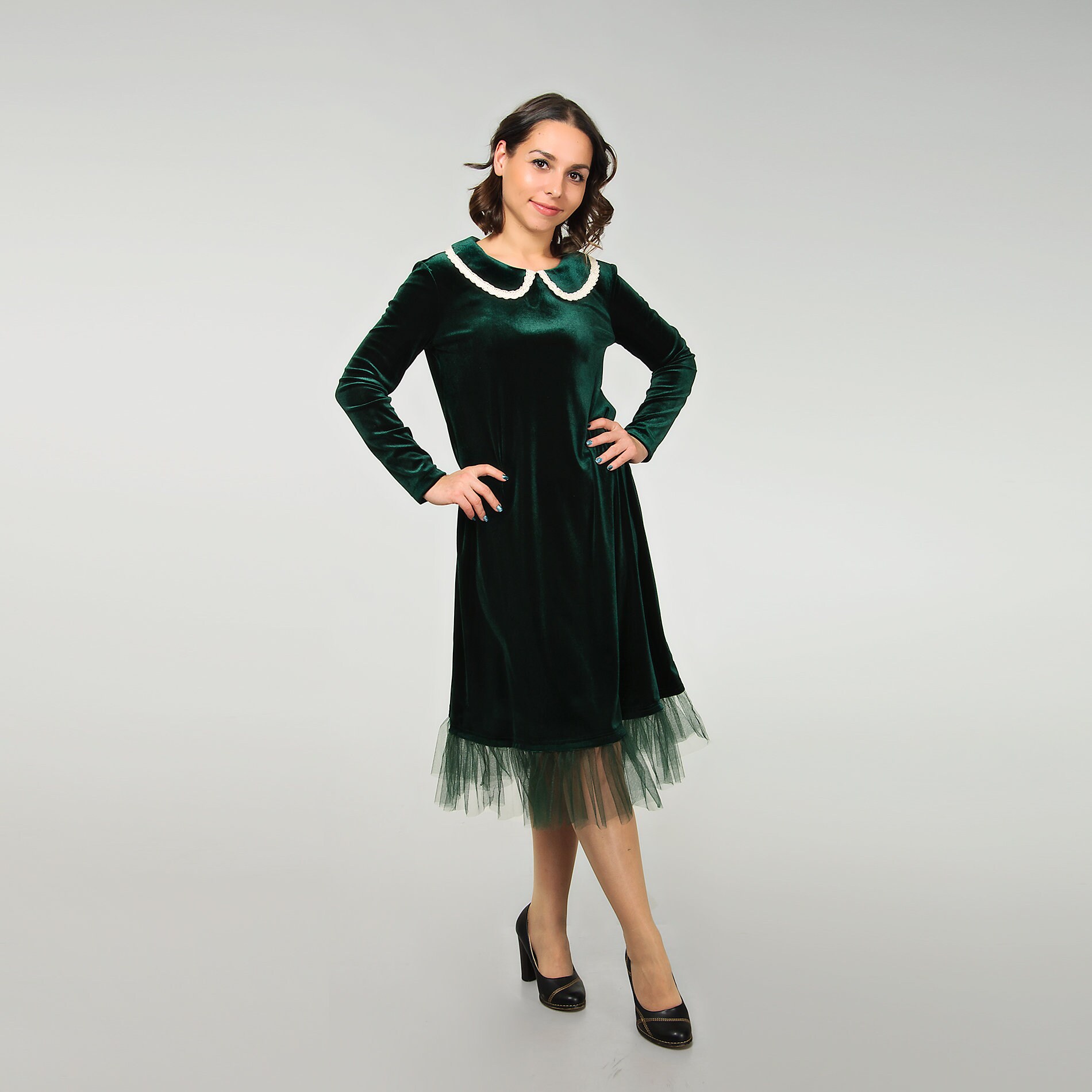 simple velvet gown designs