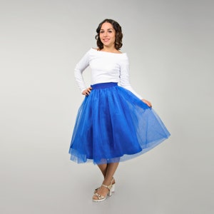 Blue tulle bridesmaid tutu skirt for women, bachelorette tutu, custom size adult tutu skirt