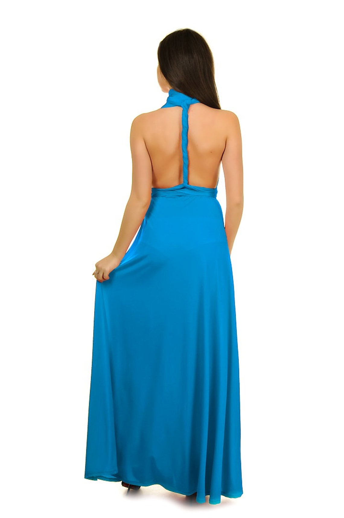 Blue Multiway Dress Infinity Dress Long Convertible Formal | Etsy