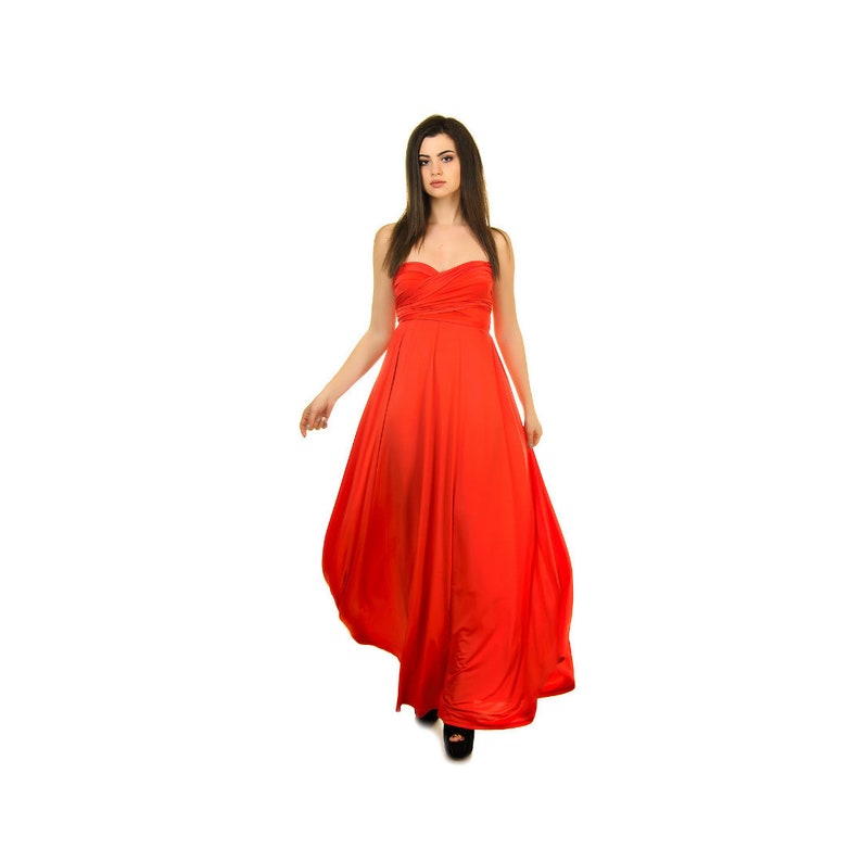 red convertible dress