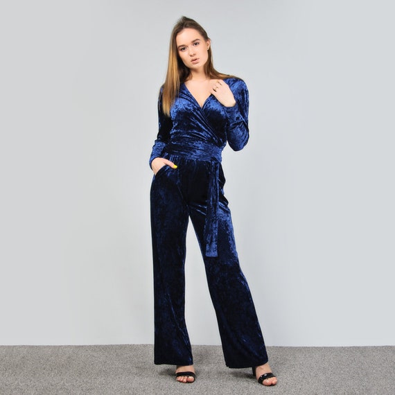 Bella & Blue Long Sleeve Jumpsuit: Chiffon | SilkFred US