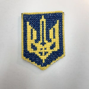 Gestickter militär taktischer taktischer Trident Ukrainischer Trident 5 * 7 cm, Aufnäher bestickt, Stickerei Patches, Ukraine Flagge, Ukraine Patch