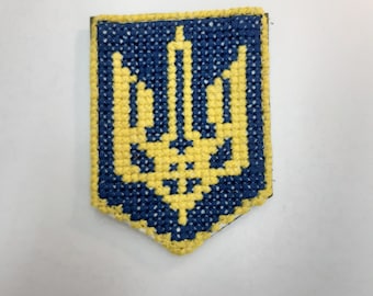 Embroidered military tactical army morale patch Ukrainian Trident 5*7 cm, Custom patches, Embroidery patches, Ukraine flag, Ukraine patch