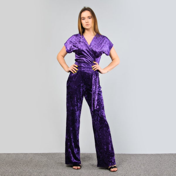Purple Jumpsuit Etsy