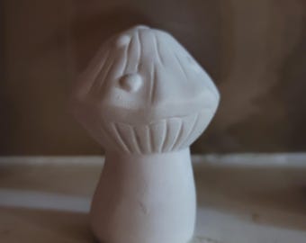 Handmade Concrete Mushroom Statue: Fairy Garden Plant Buddy