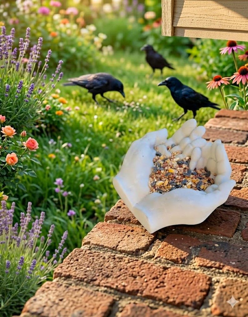 Concrete Crow Feeder: Squirrel Bird Perch, Succulent Planter - Etsy