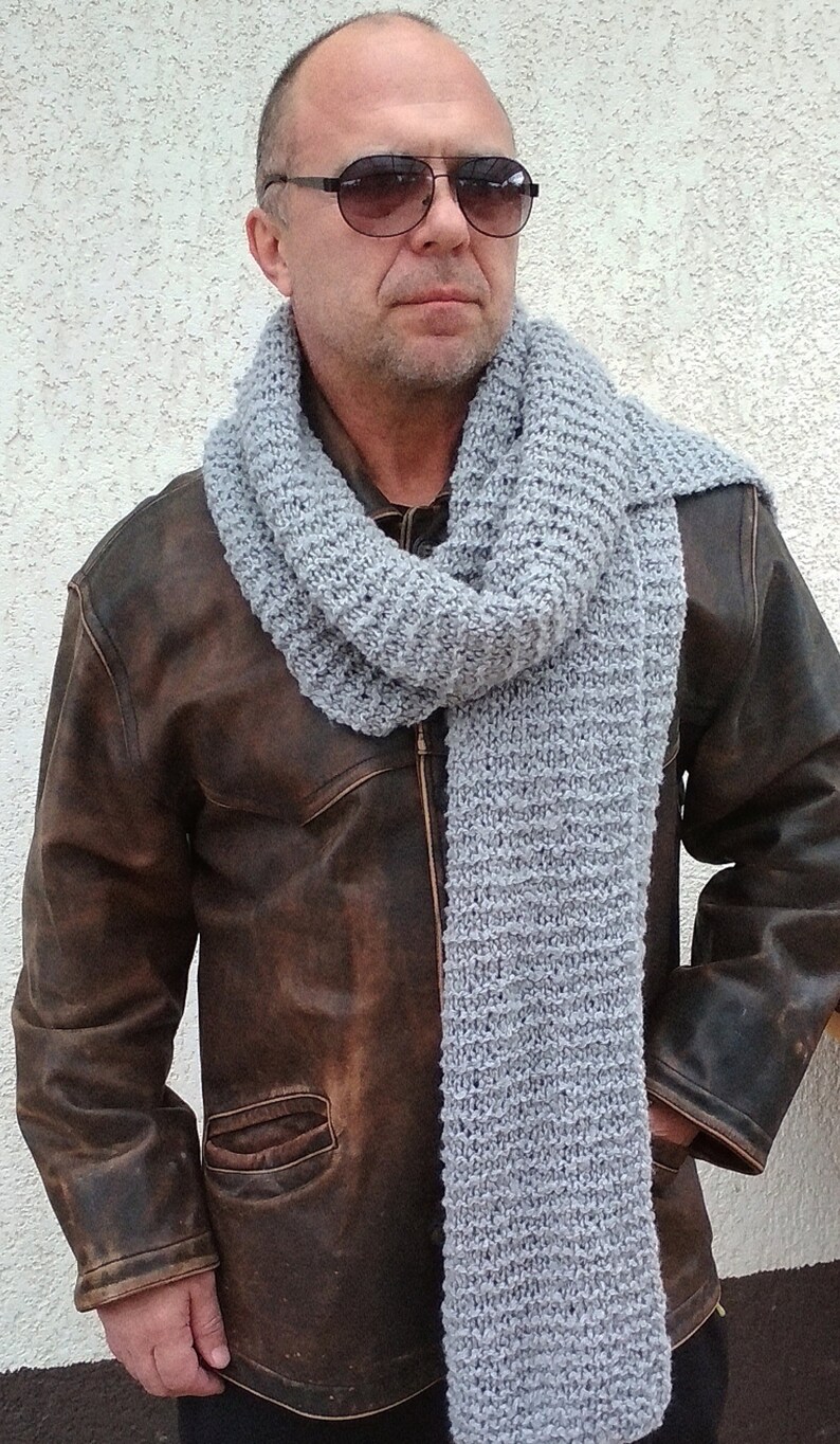 Oversized Wool Knitted Men's Scarf. Giant Scarf. Ideas Etsy
