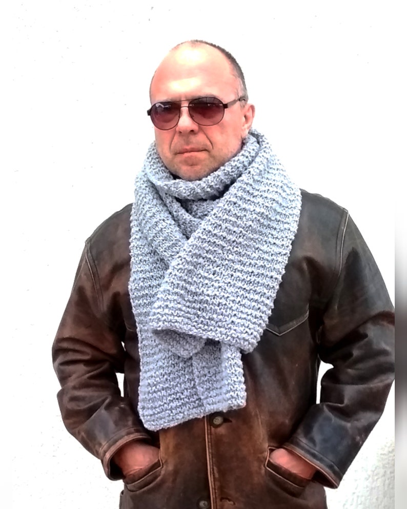 Oversized Wool Knitted Men's Scarf. Giant Scarf. Ideas Etsy