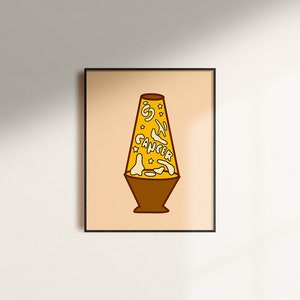 Cancer Zodiac Horoscope Lava Lamp Art Print, Digital Download, Printable