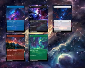 Basic Lands - Japanese Woodblock Print Style – Print Ready Digital