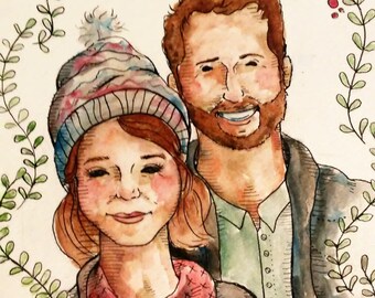 8x10 Detail Family Portrait - Custom made, Hand painted