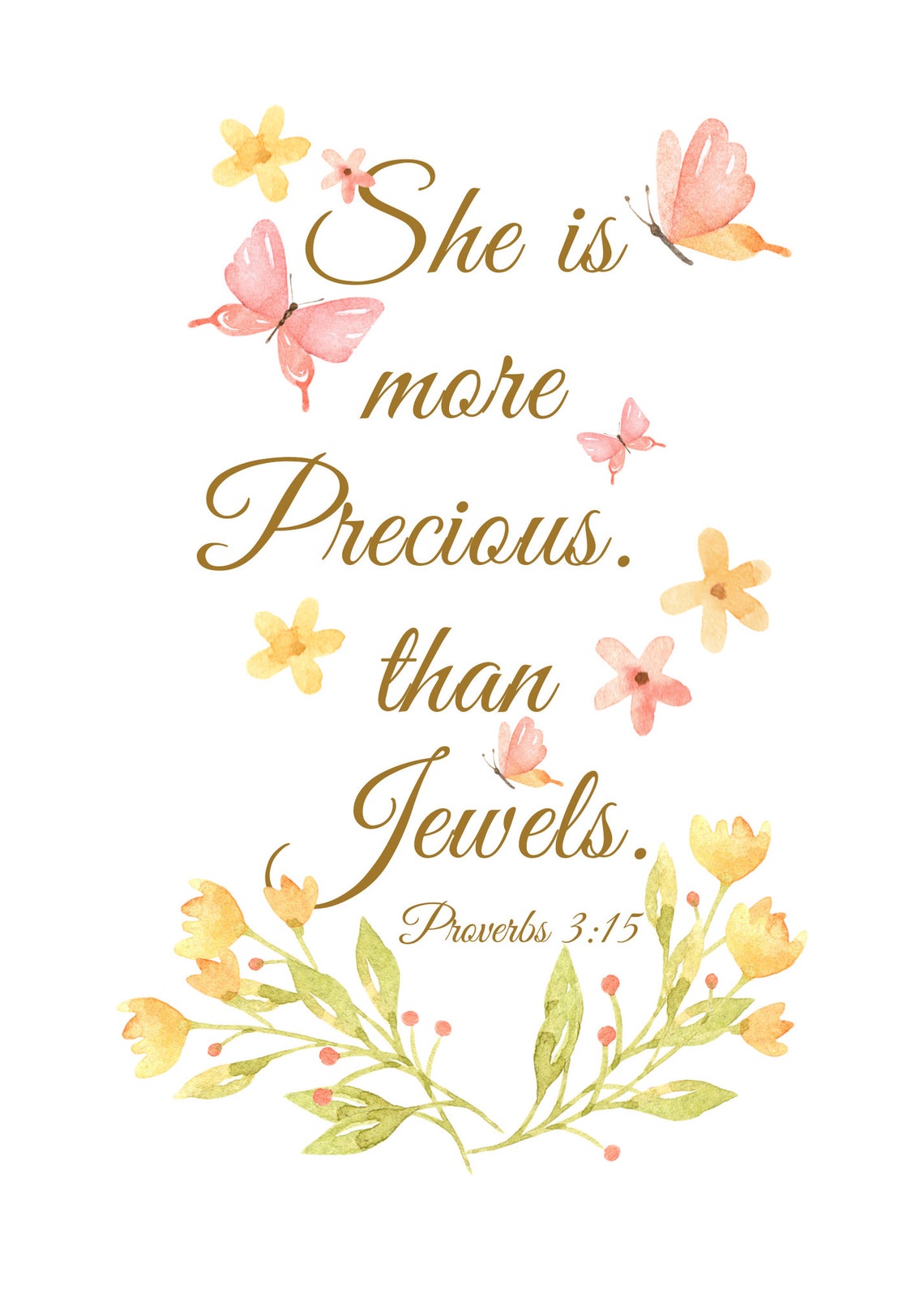 Inspirational Quote, Bible Verse, Nursery Bible Verse, Digital Print ...