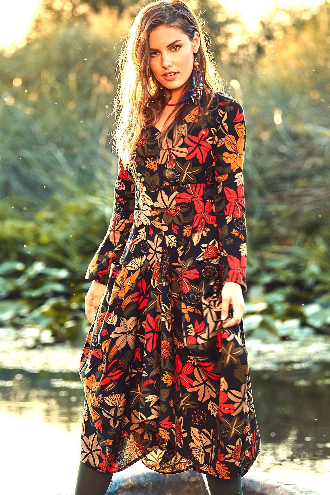 boho dress with pockets