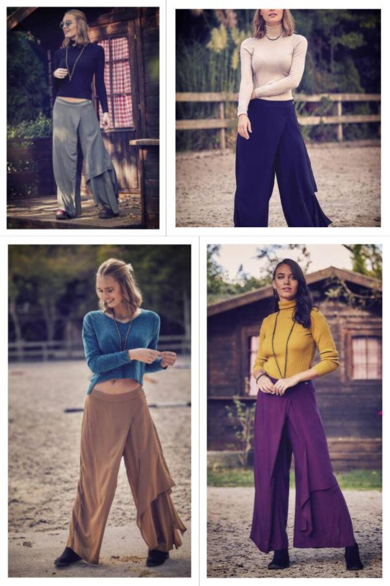Ruffle Pants,Maxi Pants Baggy Pants Wide Leg Pants Bohemian Pants Drop Crotch Pants