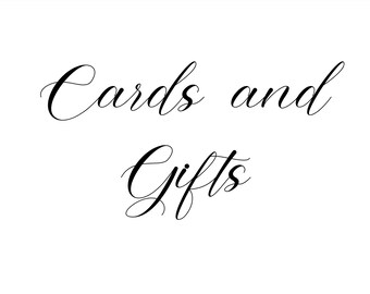 Cards and Gifts Digital File, Classic Cursive