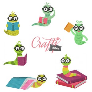 Machine Embroidery Designs - Bookworm Collection 6