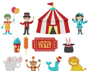Machine Embroidery Designs - Circus Carnival Collection 12