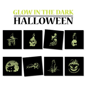 Machine Embroidery Designs - Glow in the Dark Halloween Collection of 8