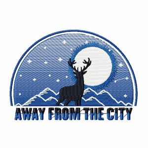 Machine Embroidery Design - Away From The City - Hiking Collection #05