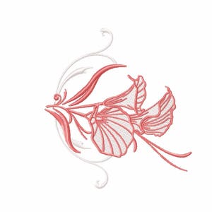 Machine Embroidery Design -  Flower #01 - Lily