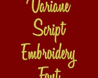 Machine Embroidery Font - Cursive Variane Script Now Includes BX Format!