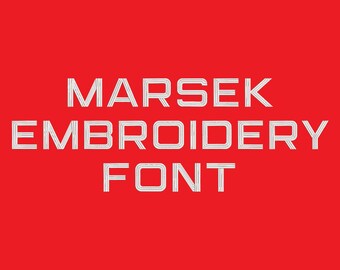 Machine Embroidery Font - Marsek Includes BX Format