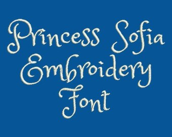 Machine Embroidery Font - Little Princess - Princess Sofia