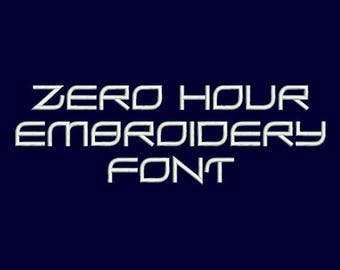 Machine Embroidery Font - Impossible Spy - Zero Hour