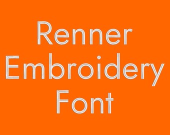 Machine Embroidery Font - Renner Includes BX Format