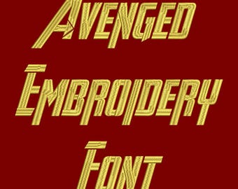 Machine Embroidery Font - Avenged Now Includes BX Format!