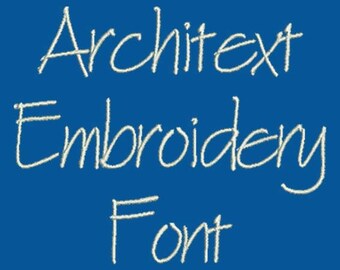 Machine Embroidery Font - Blueprint - Architext
