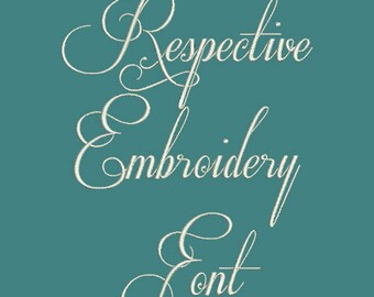 Machine Embroidery Font - Beautiful Cursive Script Respective Now Includes BX Format!