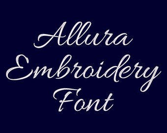 Machine Embroidery Font - Allura Font Now Includes BX Format!