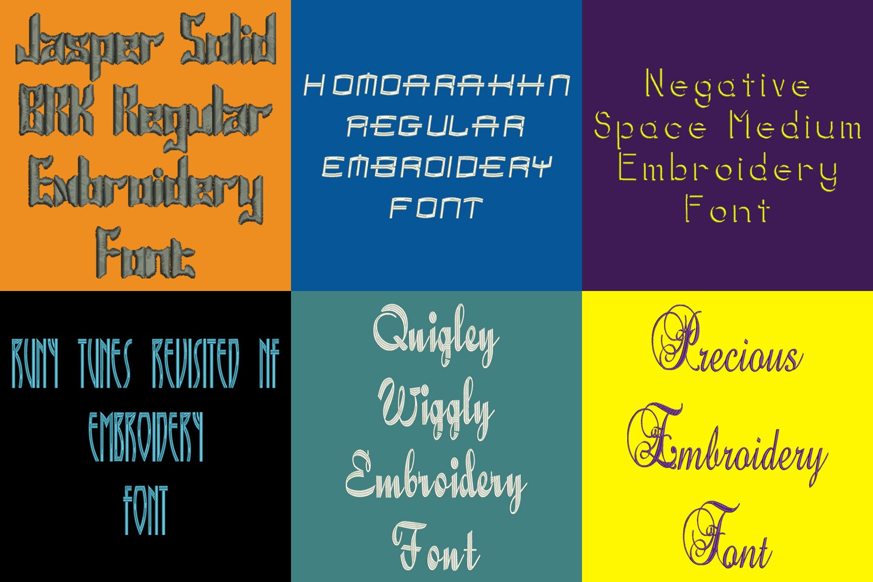 Computer Machine Embroidery Font Machine Embroidery Fonts - 20 BX Font Bundle - Volume 3 - Etsy