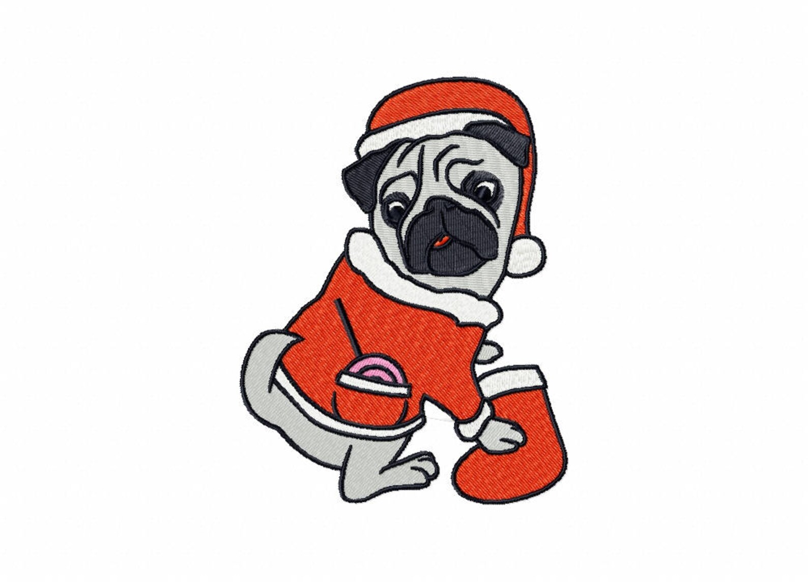 Machine Embroidery Designs Pug Collection of 7 - Etsy