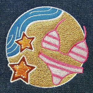 Machine Embroidery Design - Bikini Beach