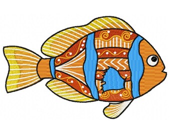 Machine Embroidery Design - Funky Fish #05