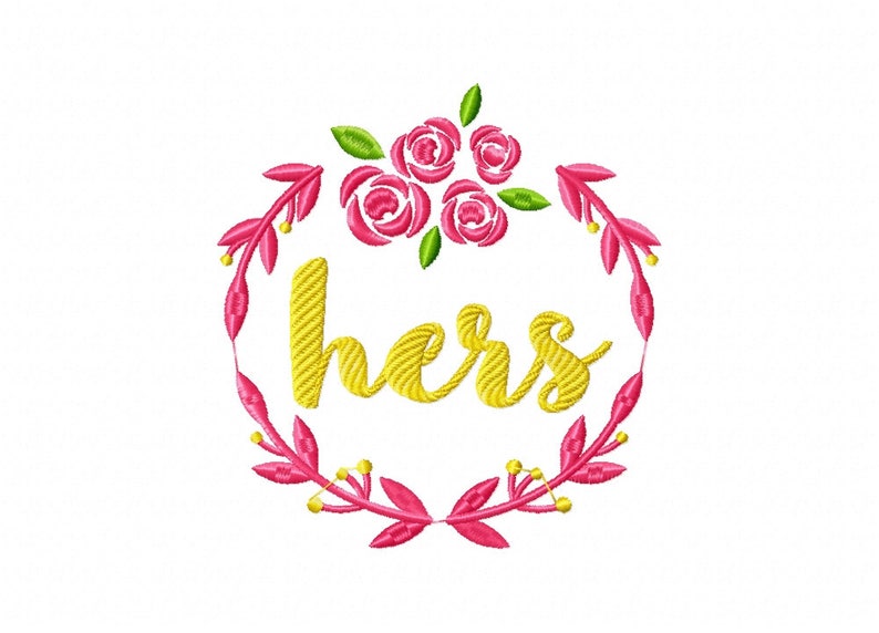 Machine Embroidery Designs His And Hers Collection Of 14  Etsy