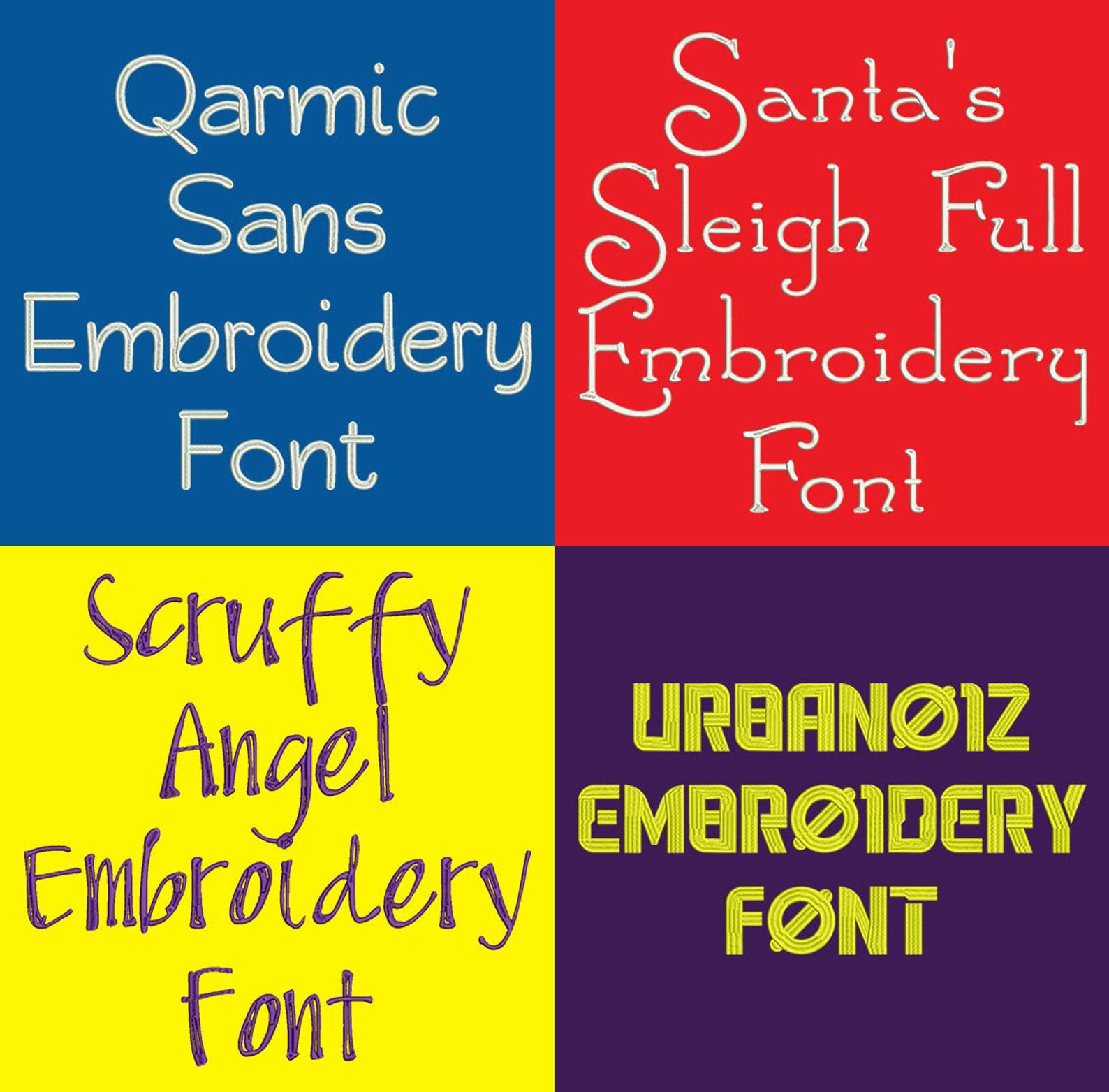 Machine Embroidery Fonts 20 VP3 Font Bundle Volume 5 20 Etsy