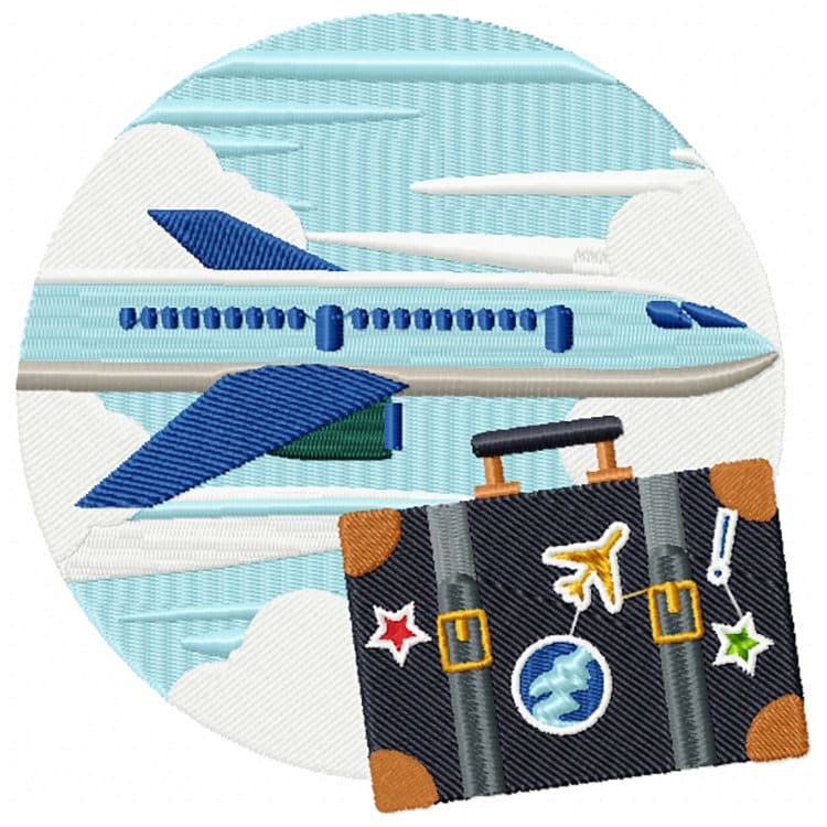 Machine Embroidery Designs Summer Travel Collection of 6 Etsy