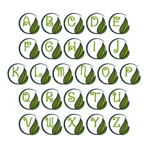 Machine Embroidery Monogram - Go Green Frame