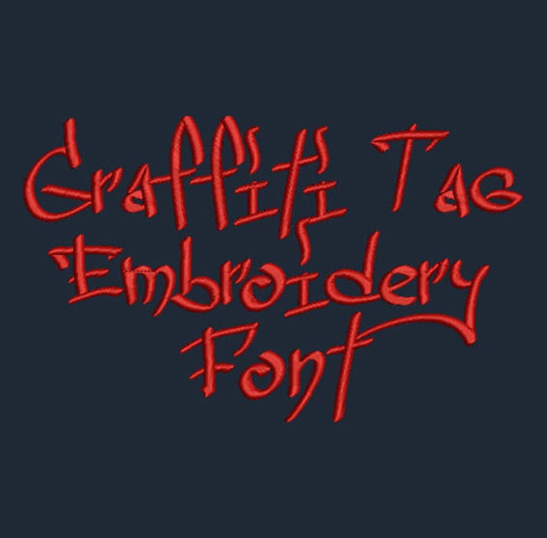 Machine Embroidery Font Graffiti Tag Now Includes BX Format Etsy