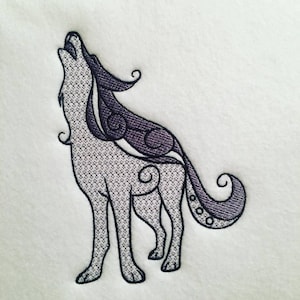 Machine Embroidery Design - Ornamental Wolf