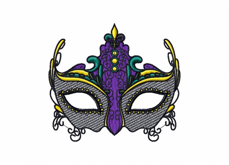 Machine embroidery designs mardi gras collection of 6  etsy