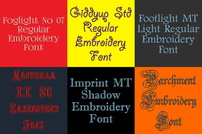 Machine Embroidery Fonts 20 BX Font Bundle Volume 4 Etsy