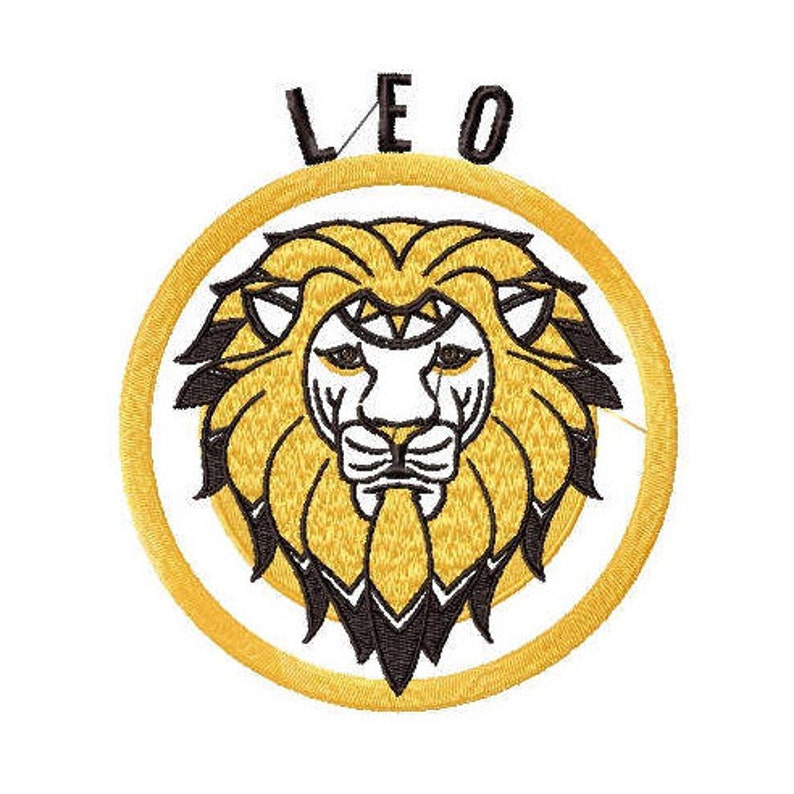 Machine embroidery design leo horoscope zodiac collection  etsy Machine embroidery design leo horoscope zodiac collection  etsy