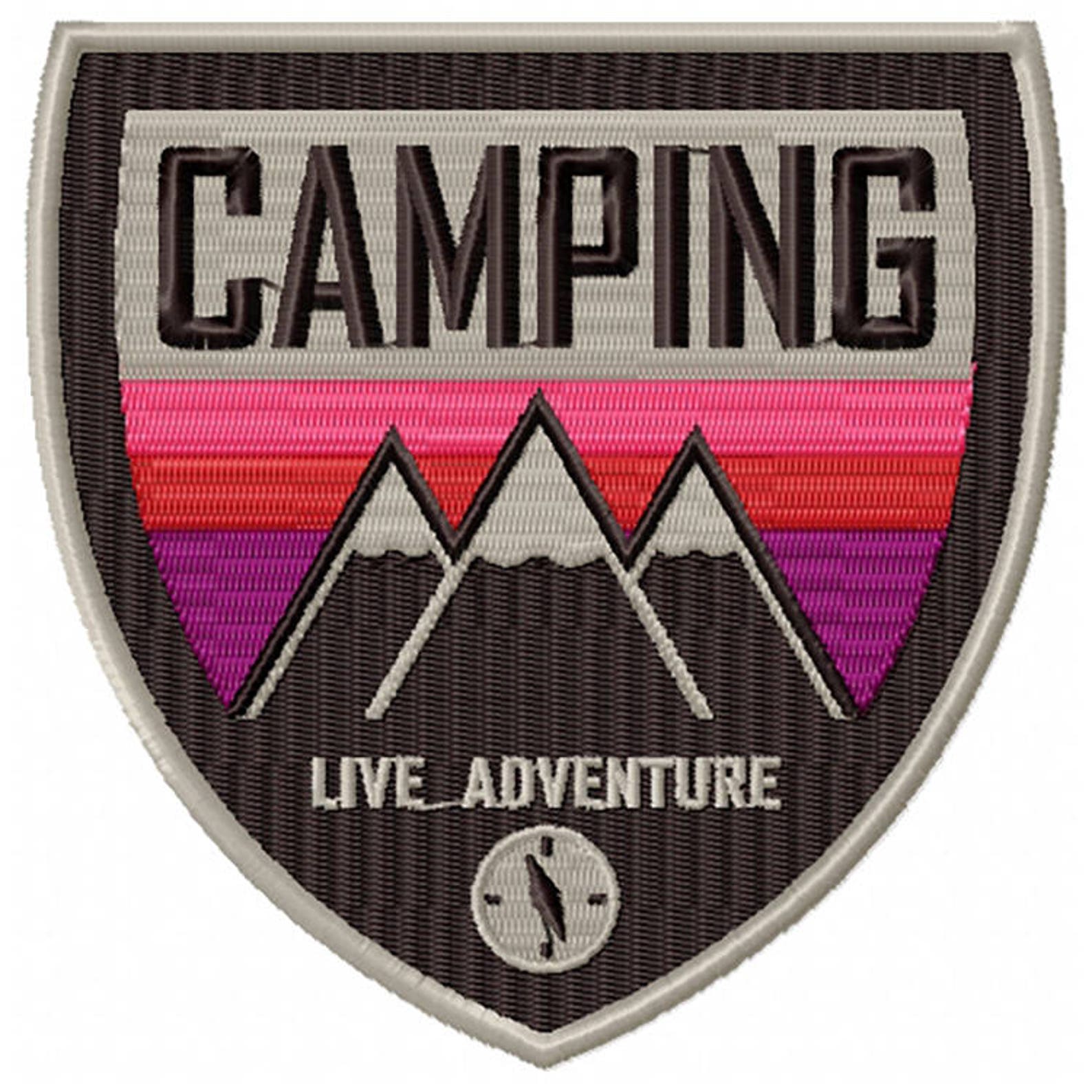 Machine Embroidery Designs Camping Badges Collection of 5 Etsy