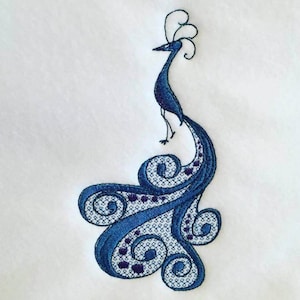 Machine Embroidery Design - Ornamental Peacock