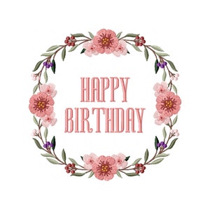 Machine Embroidery Design Happy Birthday Collection of 6 - Etsy