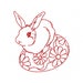 Machine Embroidery Designs - Easter Redwork Bunnies Collection of 6 - Etsy
